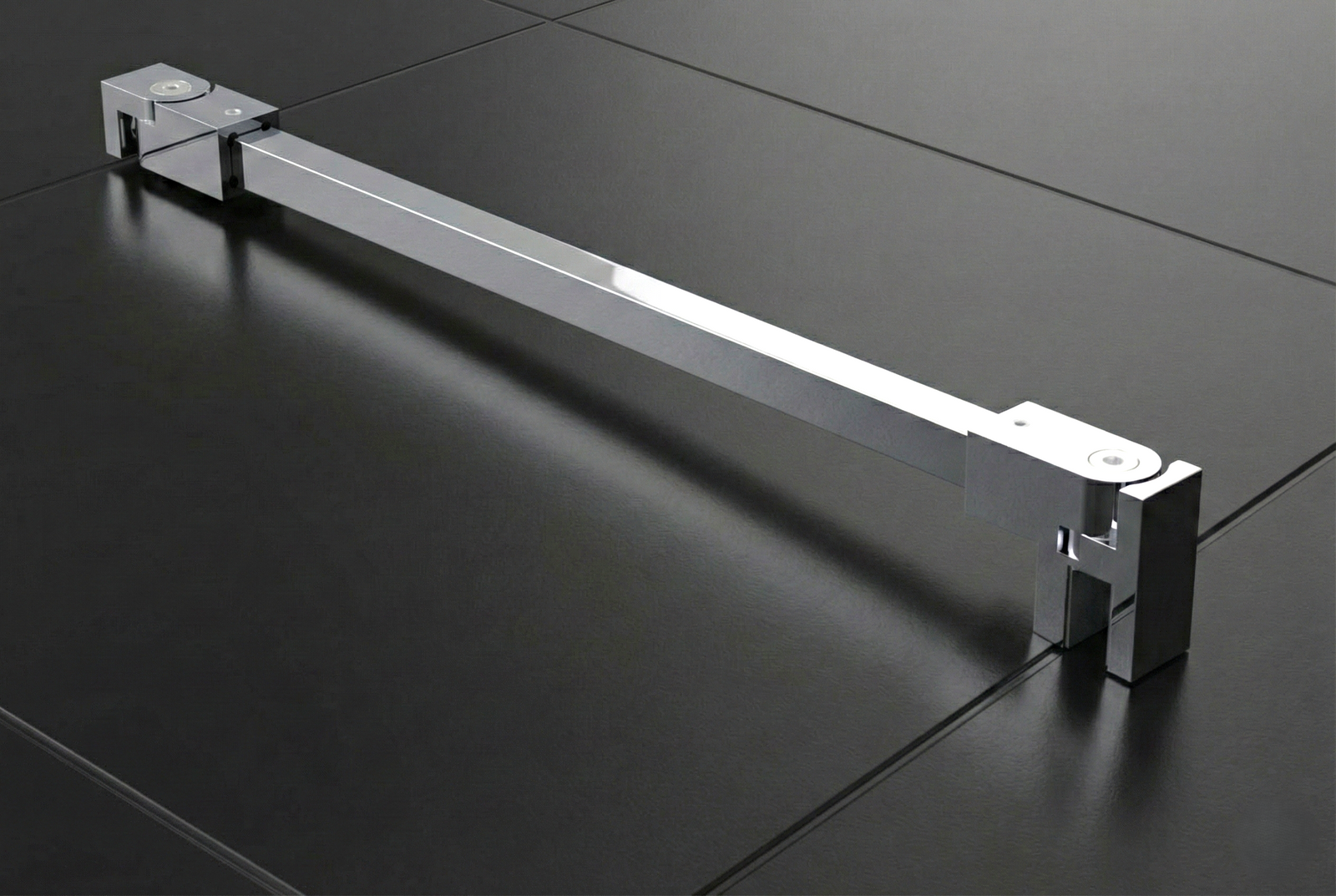 Stabilisierungsstangen-Set quadratisch – 1200 mm, 12x12 mm, flexibel für 8-10 mm Glas – Art.Nr. SQ1212SET