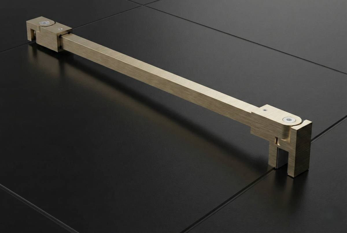 Stabilisierungsstangen-Set quadratisch – 1200 mm, 12x12 mm, flexibel für 8-10 mm Glas – Art.Nr. SQ1212SET