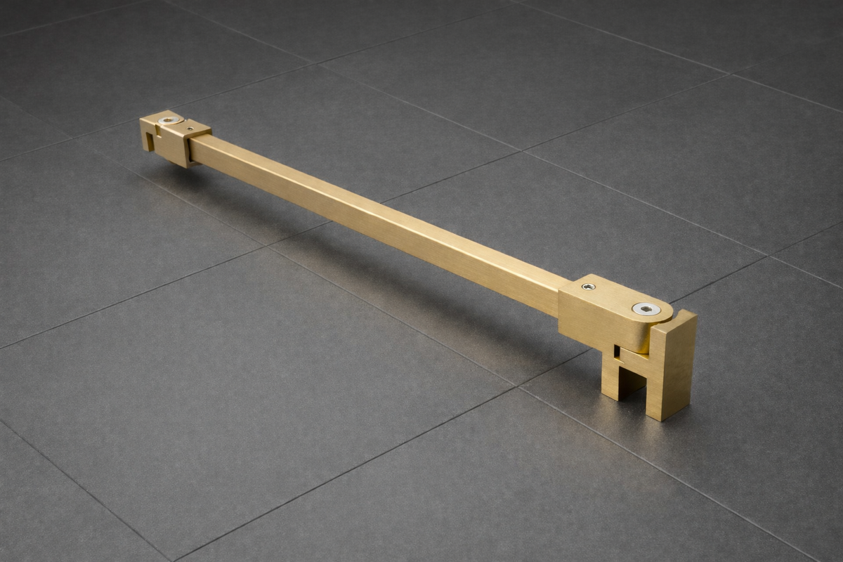 Stabilisierungsstangen-Set quadratisch – 1200 mm, 12x12 mm, flexibel für 8-10 mm Glas – Art.Nr. SQ1212SET