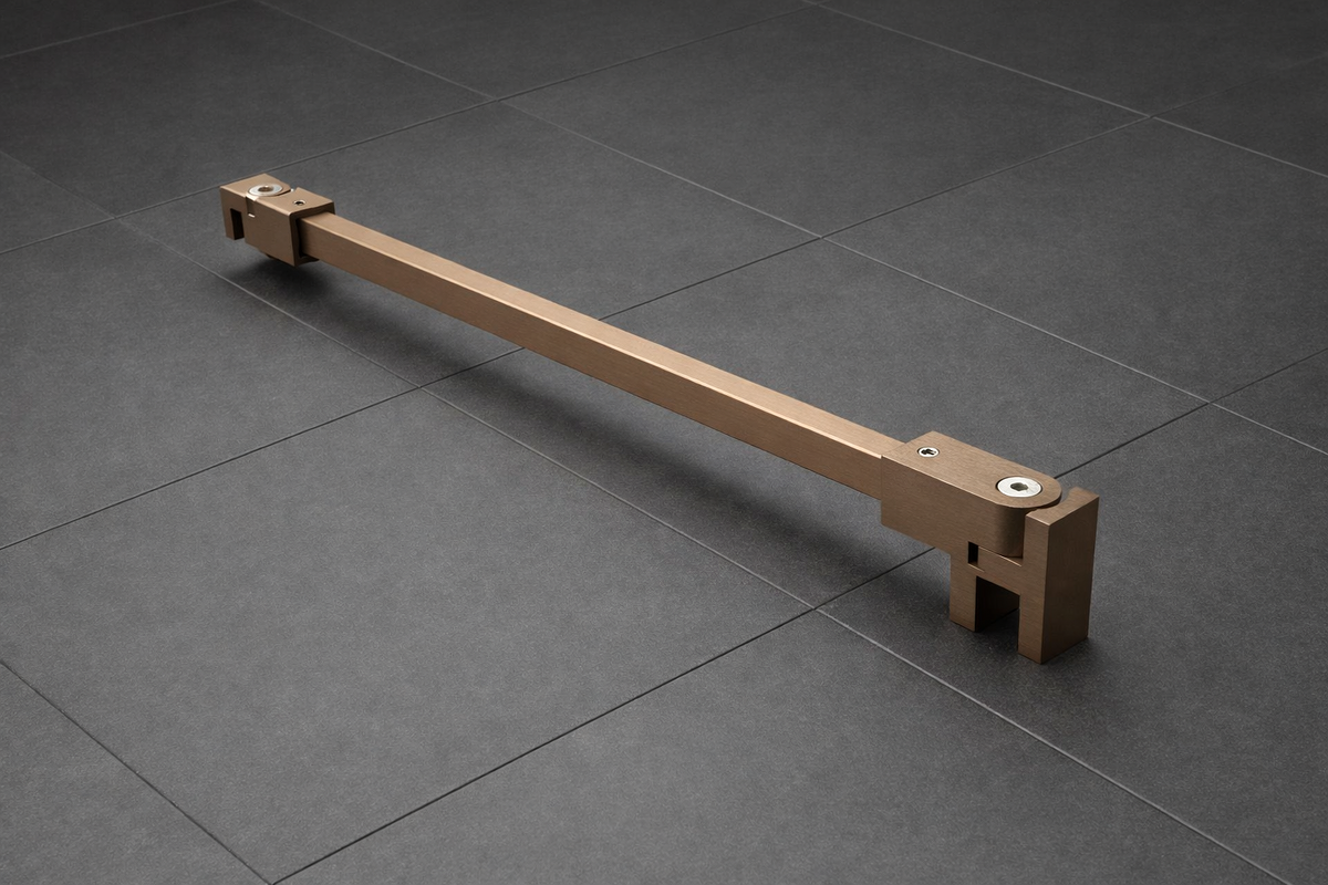 Stabilisierungsstangen-Set quadratisch – 1200 mm, 12x12 mm, flexibel für 8-10 mm Glas – Art.Nr. SQ1212SET