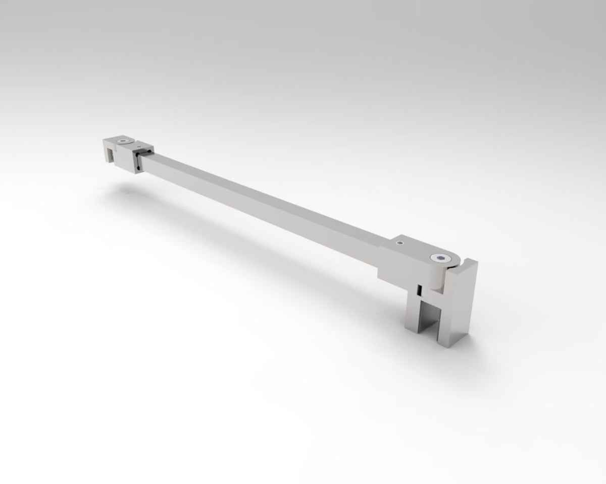 Stabilisierungsstange eckig 12x12 mm 1200 mm Chrom glanz