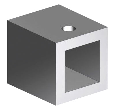 Wandhalterung für Stabilisierungsstange eckig 12 x 12 mm, Chrom, Art.Nr. SQ1246CH
