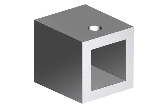 Wandhalterung für Stabilisierungsstange eckig 12 x 12 mm, Chrom, Art.Nr. SQ1246CH