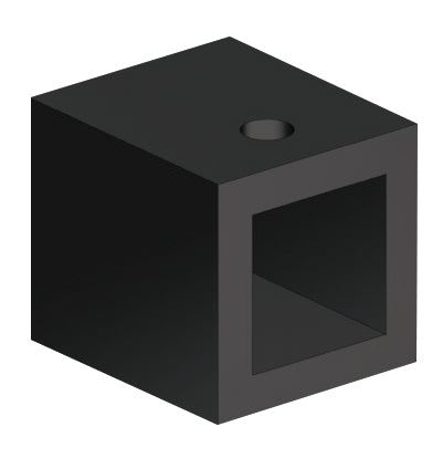 Wandhalterung für Stabilisierungsstange eckig 12 x 12 mm, Schwarz matt, Art.Nr. SQ1246MBL