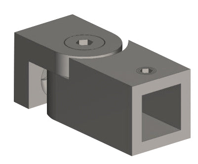 Wandhalterung verstellbar für Stabilisierungsstange eckig 12 x 12 mm, Edelstahl gebürstet, Art.Nr. SQ1249BN