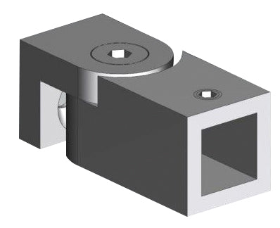 Wandhalterung verstellbar für Stabilisierungsstange eckig 12 x 12 mm, Chrom, Art.Nr. SQ1249CH