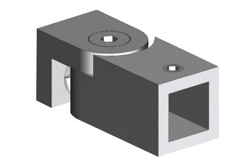 Wandhalterung verstellbar für Stabilisierungsstange eckig 12 x 12 mm, Chrom, Art.Nr. SQ1249CH