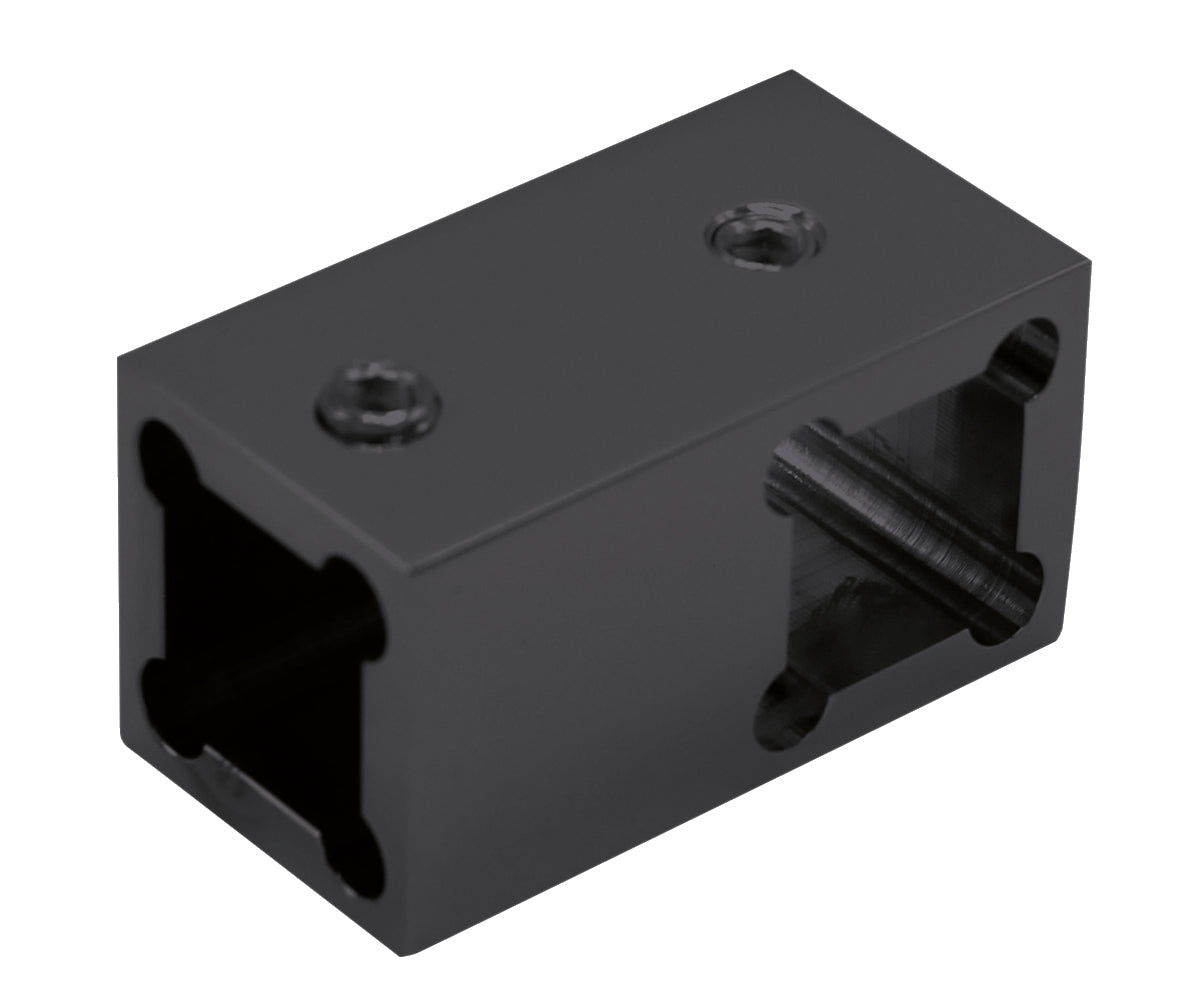 T-Verbinder für Stabilisierungsstange eckig 12 x 12 mm, Schwarz matt