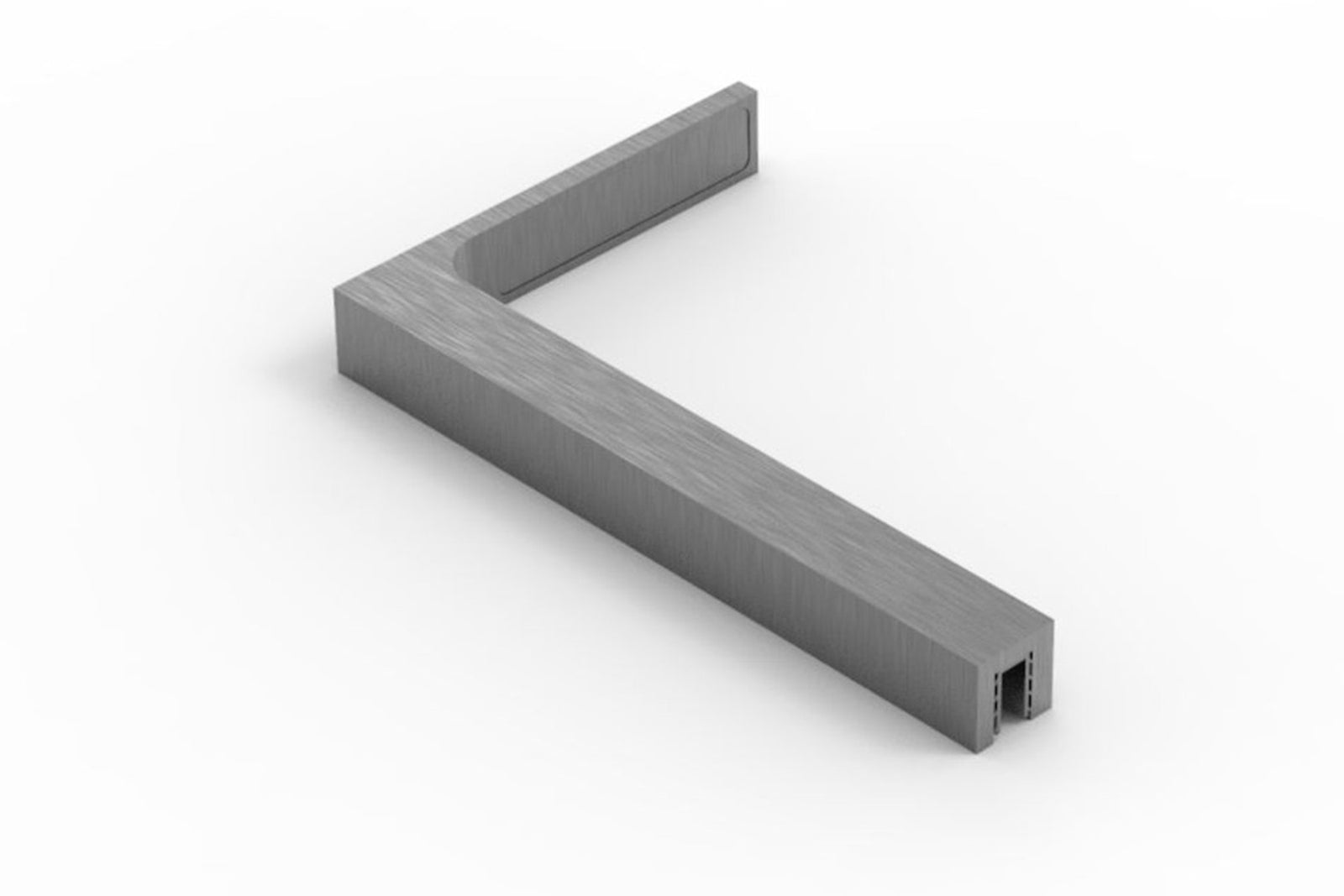 Stabilisierungswinkel 90° 220 mm freistehend, Graphit matt gebürstet, Ausführung Links