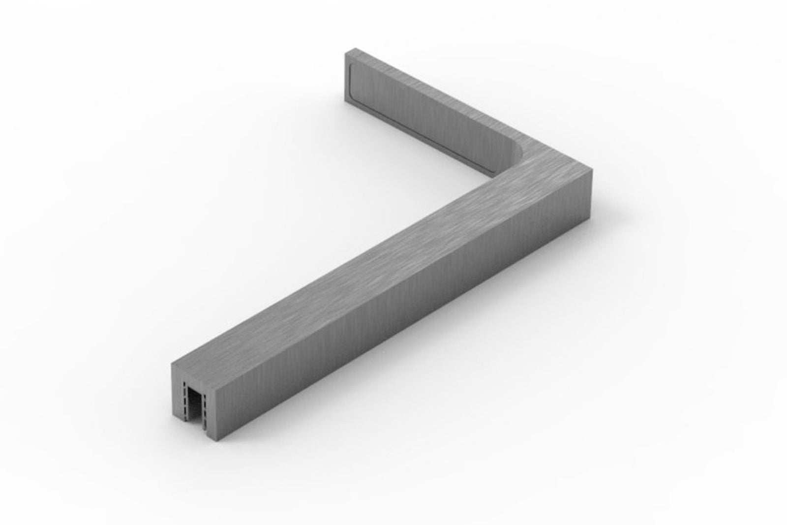 Stabilisierungswinkel 90° 220 mm freistehend, Graphit matt gebürstet, Ausführung Rechts