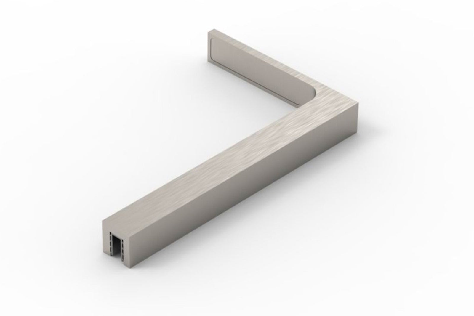 Stabilisierungswinkel 90° 220 mm freistehend, Edelstahl gebürstet matt, Ausführung Rechts