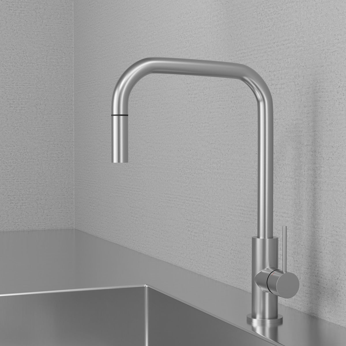 ScandTap Accent Square Küchenarmatur, Edelstahl gebürstet, Originalfoto