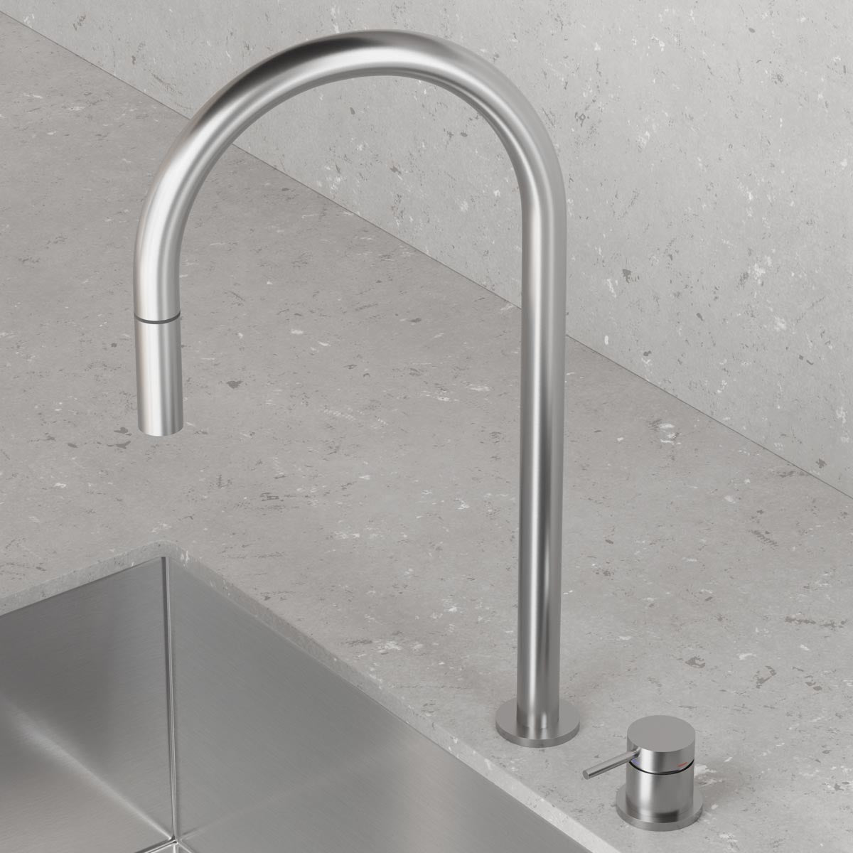 ScandTap Harmonized K2P Küchenarmatur, Edelstahl gebürstet, Originalfoto