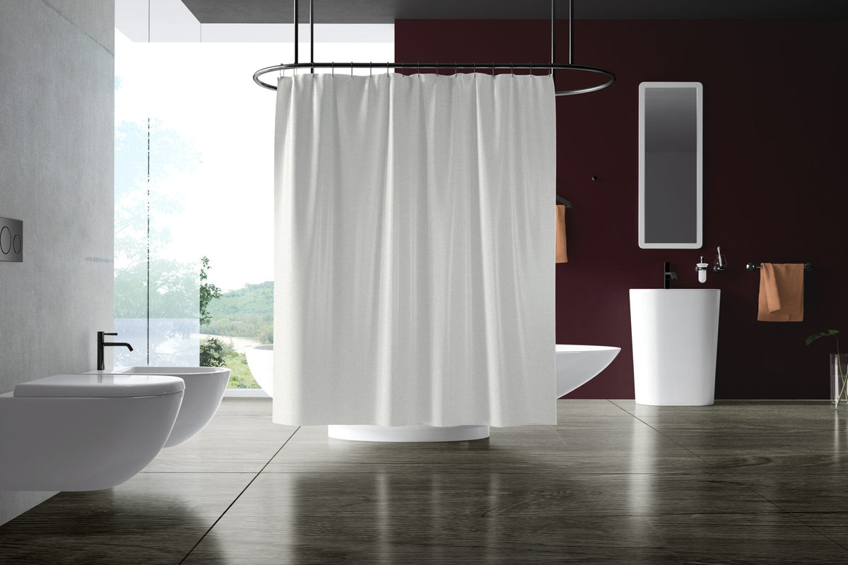 Duschvorhang Sunset Heavy-Duty 390 g/m², schwer entflammbar, Wollweiß oder Anthrazit