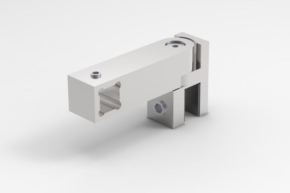 T-Verbinder eckig 12 mm, Chrom