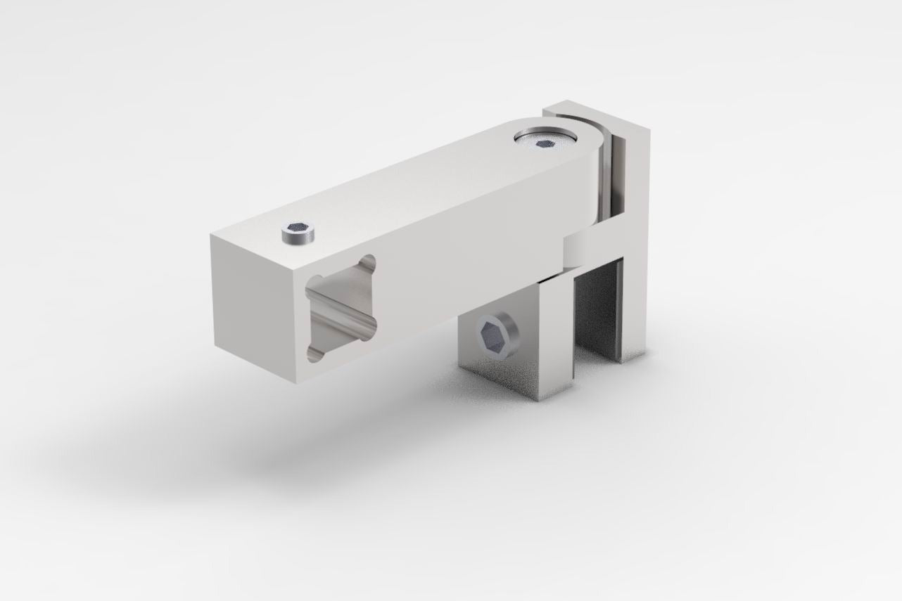 T-Verbinder eckig 12 mm, Chrom