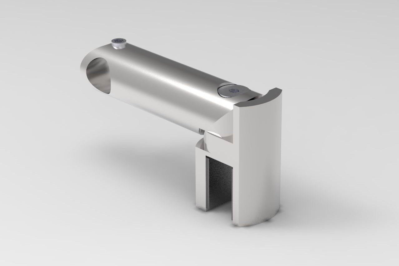 T-Verbinder rund 12 mm Chrom poliert glänzend für Glasdusche