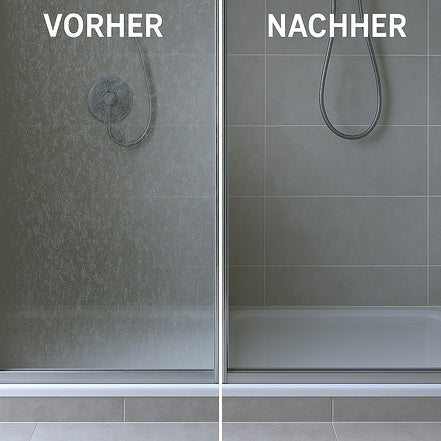 DuschBlitz Bundle, Doppelter Glanz für streifenfreie Duschen, 2x Duschblitz + 3m Stahlwolle 0000 für sauberes Duschglas