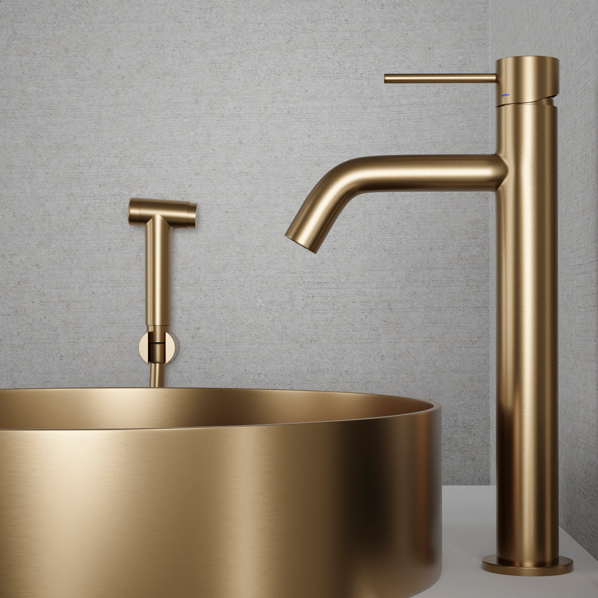 ScandTap Voyage High B Waschtischarmatur mit Bidet-Düse, Sand
