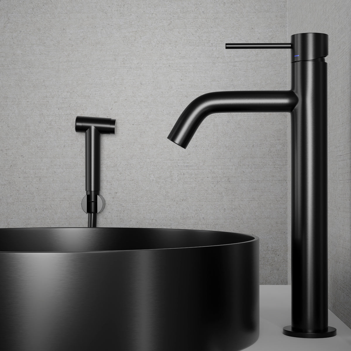 ScandTap Voyage High B Waschtischarmatur mit Bidet-Düse, Shadow