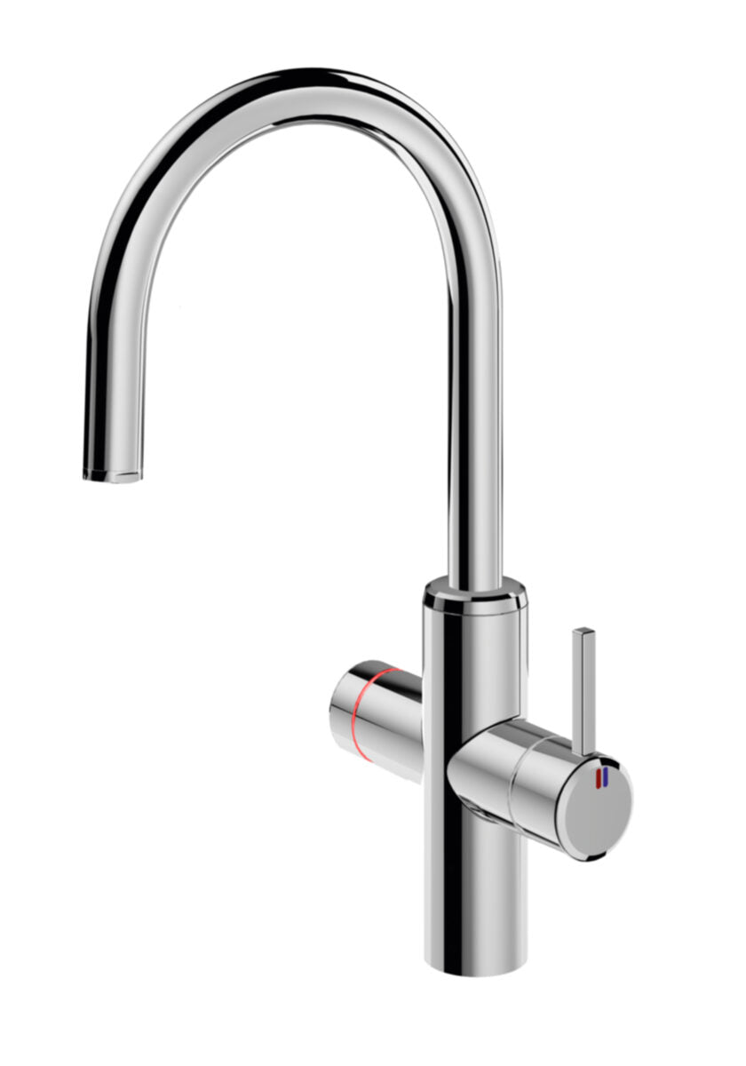 WATERCHAMPION Küchenarmatur verchromt, 3-Wege-Trinkwasserarmatur freigestellt